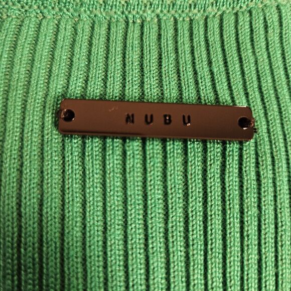 NUBU Studio Hungarian Dress Bodycon Ribbed Long Sleeve Cut Out Size Midi Stretch - Picture 8 of 14